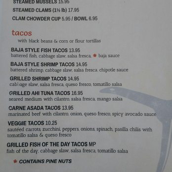 Shoreline Cafe - Menu - Seafood Near Me - Santa Barbara, California