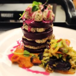 Crave It Catering & Fruit Carving - Mascarpone beets tower