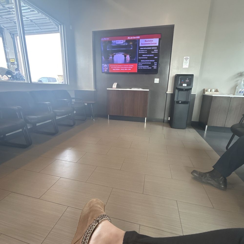 Jiffy Lube - Wonderful waiting area with free WiFi!! Perfect time to leave a review ;) - Oil Change Stations Near Me - Tracy, California Jiffy Lube - Wonderful waiting area with free WiFi!! Perfect time to leave a review ;) - Oil Change Stations Near Me - Tracy, California