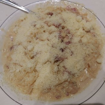 Cafe Ragazzi - Linguine carbonara with my favorite parmesan cheese. - Italian Near Me - Surfside, Florida