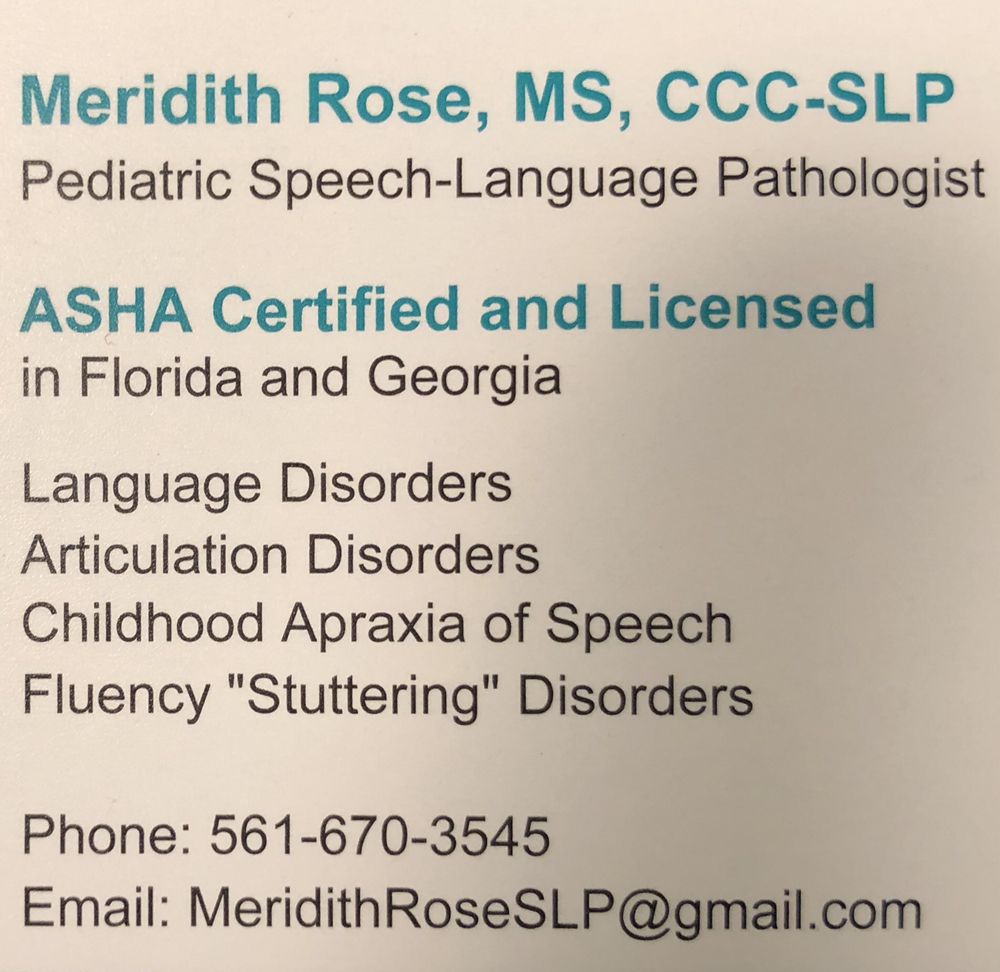 Meridith Rose, MS, CCC-SLP - child therapist in Brookhaven, GA
