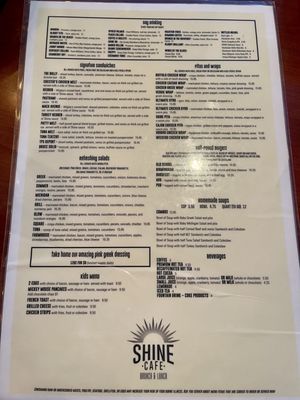 Menu photo 3 Shine Cafe Troy, MI