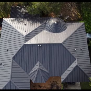 Green Home Roofing - Standing Seam Dark Charcoal Metal Roof in South Miami - Roofing Near Me