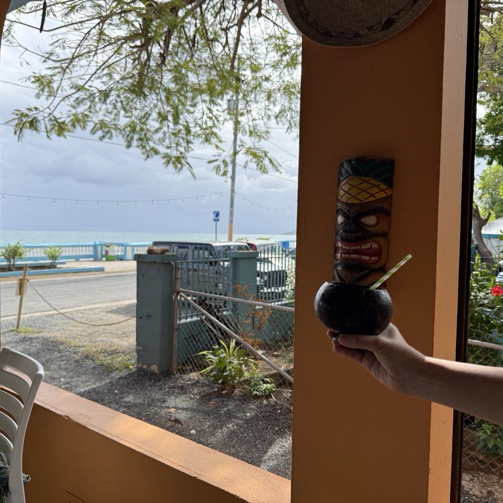 Duffy's Esperanza - Views and my cocktail - Burgers Near Me - Vieques, Puerto Rico