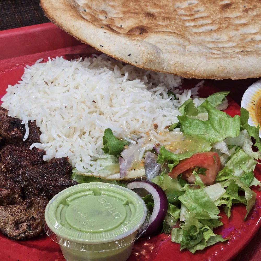 Food Corner Kabob House - combo steak & lamb w/side of chickpeas - Afghan Near Me - Annandale, Virginia Food Corner Kabob House - combo steak & lamb w/side of chickpeas - Afghan Near Me - Annandale, Virginia