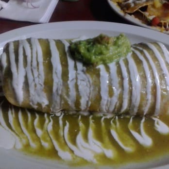Taco Grill - Burrito con pastor...wet style with green sauce...as delicious as it is beautiful - Mexican Near Me - Westminster, California