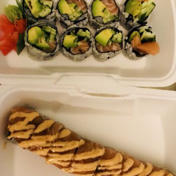 EJ Sushi - two trays of sushi and a roll - Sushi Bars Near Me - Toronto, Ontario EJ Sushi - two trays of sushi and a roll - Sushi Bars Near Me - Toronto, Ontario