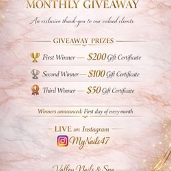 Valley Nails & Spa - Raffles give away