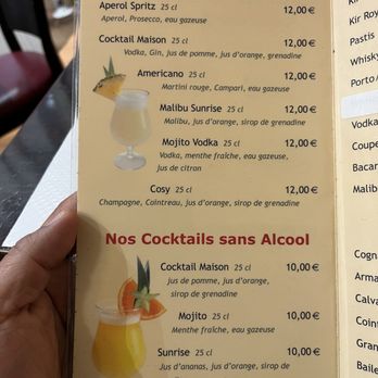 Le Symposium - Drink menu - French Near Me - Paris, 75