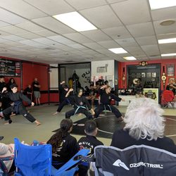 Guila's Hawaiian Kajukenbo Kickboxing - Students demonstrate katas.