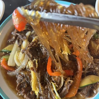 Korea House - Jap Chae glass noodles with beef and vegetables $16.99 - Korean Near Me - Toronto, Ontario Korea House - Jap Chae glass noodles with beef and vegetables $16.99 - Korean Near Me - Toronto, Ontario
