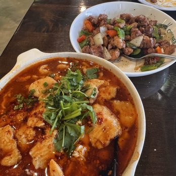 Corner 17 - Boiled Fish (medium spice) and Black Pepper Chicken - Chinese Near Me - Saint Louis, Missouri