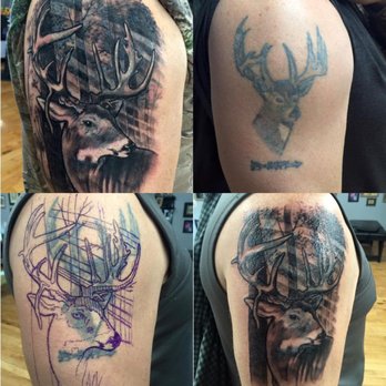 Artisan Ink - Deer Cover up with awesome deer process by Ben Lashley - Piercing Near Me - Farmington, Missouri Artisan Ink - Deer Cover up with awesome deer process by Ben Lashley - Piercing Near Me - Farmington, Missouri