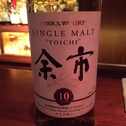 One of several Japanese whiskey choices.