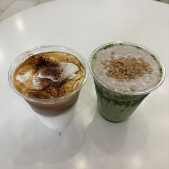 Danbi Coffee - Einspanner ( Vienna Cream Coffee ) and Banana Cream Matcha - Coffee & Tea Near Me - Pasadena, California Danbi Coffee - Einspanner ( Vienna Cream Coffee ) and Banana Cream Matcha - Coffee & Tea Near Me - Pasadena, California