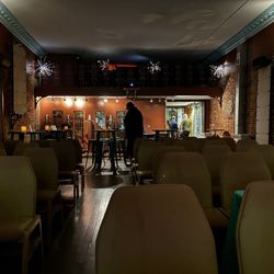 Pontiac's Little Art Theatre - Looking back. You can reserve a four top if you've got a group.