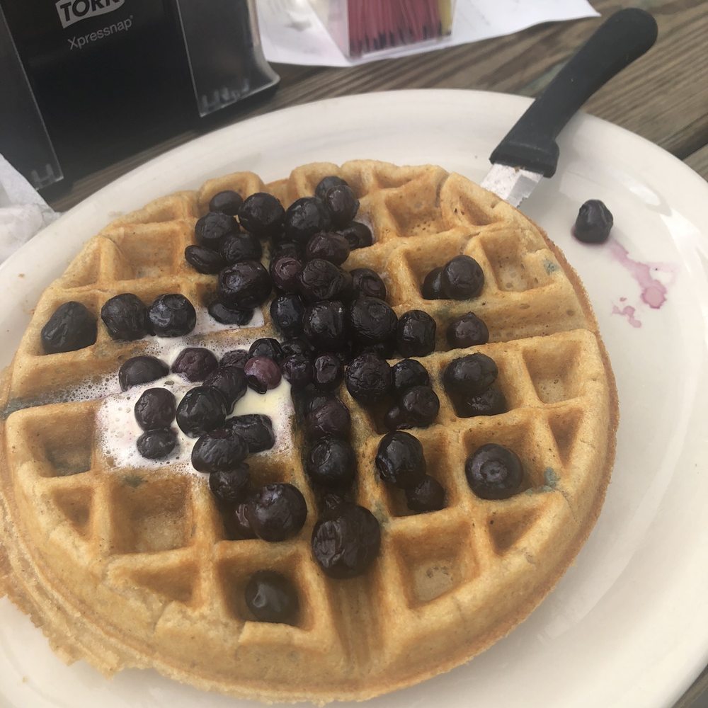 Florida Cracker Kitchen - Riverside Resort - Blueberry waffle. - Breakfast & Brunch Near Me - Homosassa, Florida Florida Cracker Kitchen - Riverside Resort - Blueberry waffle. - Breakfast & Brunch Near Me - Homosassa, Florida