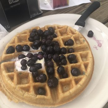 Florida Cracker Kitchen - Riverside Resort - Blueberry waffle. - Breakfast & Brunch Near Me - Homosassa, Florida Florida Cracker Kitchen - Riverside Resort - Blueberry waffle. - Breakfast & Brunch Near Me - Homosassa, Florida