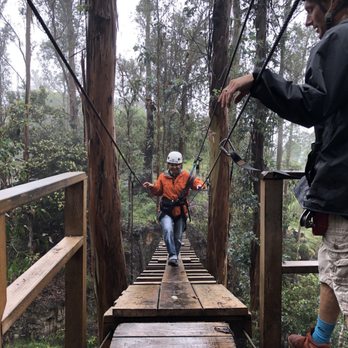 Skyline Hawaii - Cool bridge we cross with our gear securing us while we go over - Tours Near Me - Kula, Hawaii