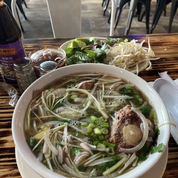 Pho Nam - 3 meat custom pho with oxtail, brisket, and meatball - Vietnamese Near Me - Spring, Texas