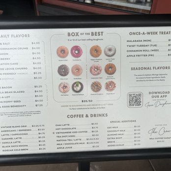 Sidecar Doughnuts & Coffee - Menu - Donuts Near Me - Costa Mesa, California