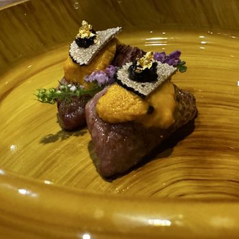 Haruka Sake & Sushi - A5 Wagyu-Uni with truffle mushroom, caviar, and golden flakes! - Sushi Bars Near Me - Fullerton, California Haruka Sake & Sushi - A5 Wagyu-Uni with truffle mushroom, caviar, and golden flakes! - Sushi Bars Near Me - Fullerton, California
