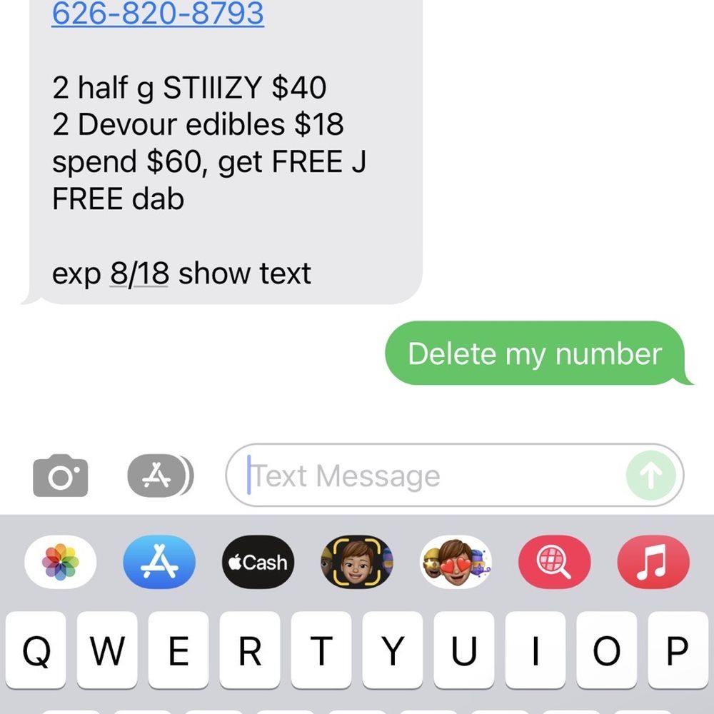 Cali Valley Dispensary - One of many many many text and numbers they text you from to spam you - Cannabis Dispensaries Near Me - Ontario, California