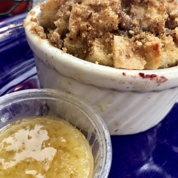 Trail Dust BBQ - Rum soaked bread pudding with caramel drizzle - Barbeque Near Me - Morgan Hill, California
