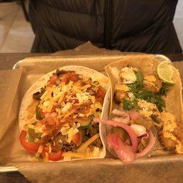 Steak fajita and fish tacos Steak fajita and fish tacos