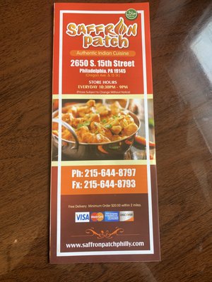 Saffron Patch - Authentic Indian Restaurant in South Philly by null