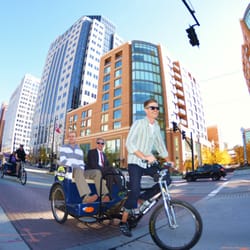 SLC Bike Taxi - Mayor Becker of Salt Lake City knows how to get around downtown.. while wearing a business suit!