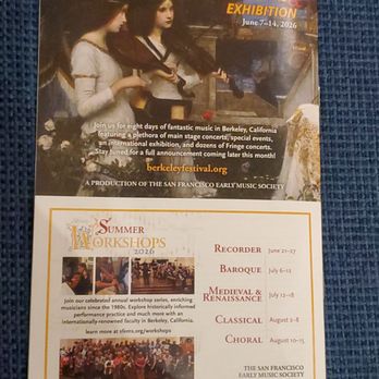 San Francisco Early Music Society - Musicians from Valley of the Moon Music Festival (First Congregational Church, Berkeley) - Community Service/Non-Profit Near Me