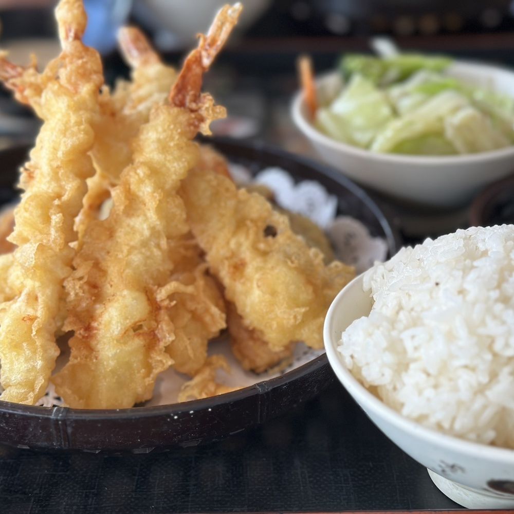 Kyoto - Shrimp and veggies tempura with rice and vegetables - Japanese Near Me - Santa Barbara, California