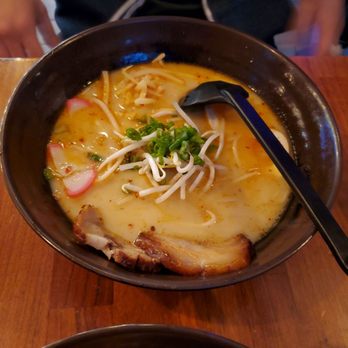 Ramen 101 - Tonkatsu ramen ordered 02/04/2022. Look at the char siu. The cut isn't as thick this time and it's dry!! - Hawaiian Near Me - Stockton, California