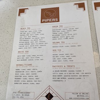 Pipers Tea & Coffee - Menu - Coffee & Tea Near Me - St. Louis, Missouri Pipers Tea & Coffee - Menu - Coffee & Tea Near Me - St. Louis, Missouri