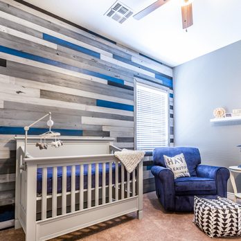 Porter Barn Wood - Baby room wall in 4 tones in knotty alder. - Building Supplies Near Me - Phoenix, Arizona