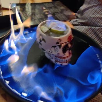 Bitol Mexican Kitchen & Handcrafted Cantina - Flaming skull! Worth the price tag for the show alone. - Cocktail Bars Near Me - Clifton, New Jersey Bitol Mexican Kitchen & Handcrafted Cantina - Flaming skull! Worth the price tag for the show alone. - Cocktail Bars Near Me - Clifton, New Jersey