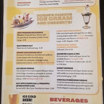 Horne's - Dessert menu - New American Near Me - Port Royal, Virginia Horne's - Dessert menu - New American Near Me - Port Royal, Virginia