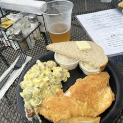 The Hitching Post Bar and Grill - Pan Fried Walleye + pan Fried Perch.