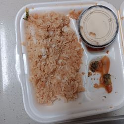 Hibachi Express - White rice with soy sauce, not fried rice.