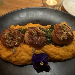 The StoneRose Restaurant - Scallops and Miso Sweet Potato