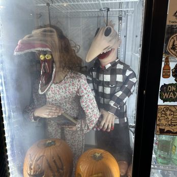Folklores Coffee House - During Halloween Folklores really goes wild with their decor! Look at this Beetlejuice setup they got in their cold case! - Coffee & Tea Near Me - San Antonio, Texas Folklores Coffee House - During Halloween Folklores really goes wild with their decor! Look at this Beetlejuice setup they got in their cold case! - Coffee & Tea Near Me - San Antonio, Texas