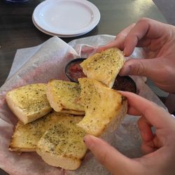Starters: garlic bread