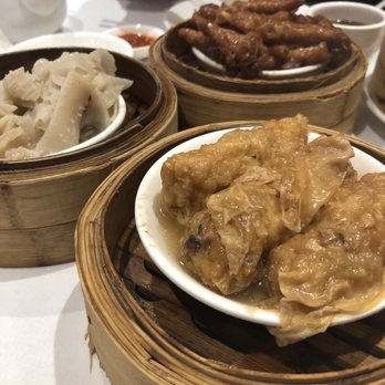 Hei La Moon - Chicken feet in back, tripe to the left, and tofu skin roll (filled with a savory pork mixture. - Dim Sum Near Me - Boston, Massachusetts