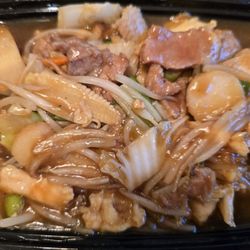 House Special Pan-Fried Noodles ($15.95), with the noodles packed separately.