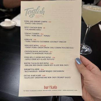 Taglish - Taglish preview night menu - Filipino Near Me - Orlando, Florida Taglish - Taglish preview night menu - Filipino Near Me - Orlando, Florida