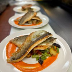 Barrel & Crow - Trout sautéed with a Romesco  Sauce