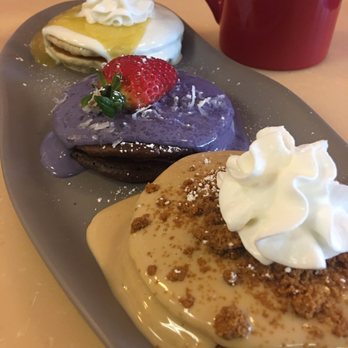 My Cafe - From top to bottom; lilikoi, chocolate taro haupia and cookie butta luva :) - Breakfast & Brunch Near Me - Kapolei, Hawaii My Cafe - From top to bottom; lilikoi, chocolate taro haupia and cookie butta luva :) - Breakfast & Brunch Near Me - Kapolei, Hawaii