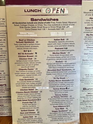 Menu photo 4 The Sandwich Factory Ventura, CA