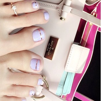 Divine Nails And Lashes - I love my new toes! OPI gel pedicure with rose gold details by Kimmy. Toe ring courtesy of Henri Bendel! - Nail Salons Near Me - Irvine, California Divine Nails And Lashes - I love my new toes! OPI gel pedicure with rose gold details by Kimmy. Toe ring courtesy of Henri Bendel! - Nail Salons Near Me - Irvine, California
